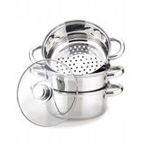 Maestro Casserole à vapeur 20cm 3L Inox - Convient pour induction