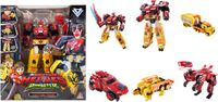 QUANTUM HEROES DINOSTER Dinoster - Robot figuren 6 in 1 - Transformeerbare mega robots - 28cm - Raptor Tron