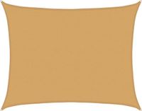 vidaXL Zonnezeil 160 g/m² rechthoekig 6x8 m HDPE zandkleurig