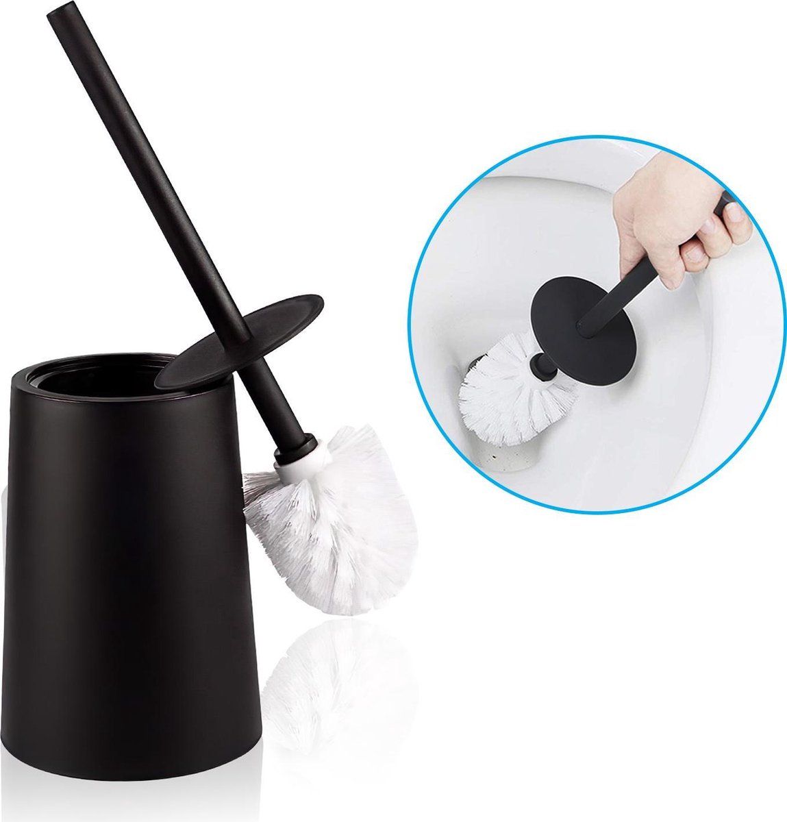 Sanics WC borstel met Houder Zwart - Toiletborstel