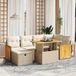 Maison Exclusive - Ensemble de meubles de jardin 7 pièces avec canapé et coussins, beige, en polyrotin