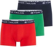 Tom Tailor - Korte boxershorts in een 3-pack - Maat XL/7 - cardinal-navy-green