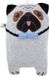 Merkloos Hugo Frosch Gmbh Kruik - Mopshond Hoes - 0,8 Liter - Warmwaterkruik - Multi