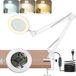 Ibenzoa® loupe LED avec lampe, réglable, avec une lentille en verre de 4,2 pouces, grossissement 8x/10x, 72 LED, 3 modes d'éclairage, dimmable de 10-100%, bras flexible, pince métallique, USB