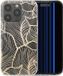 iMoshion Hoesje iPhone 15 Pro - Siliconen Back Cover - Golden Leaves Transparant
