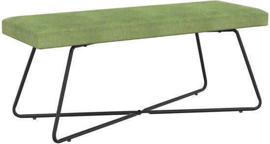 vidaXL Bank Lichtgroen 110 x 40 x 45 cm fluweel