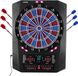 VEVOR Jeu de fléchettes électronique, jeu de fléchettes de 342,9 mm avec 45 jeux et 474 variations pour jusqu'à 8 joueurs, 6 fléchettes avec ailettes et 50 pointes de fléchettes de rechange, écran de score de cricket à LED couleur