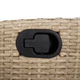 vidaXL Ensemble de jardin 5 pièces avec coussins, beige, polyrotin