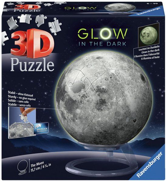 Ravensburger Maan Glow in the Dark - 3D Puzzel