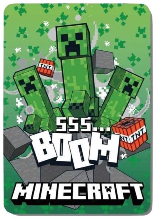 Minecraft SSS Boom Fleece deken 100 x 140 cm