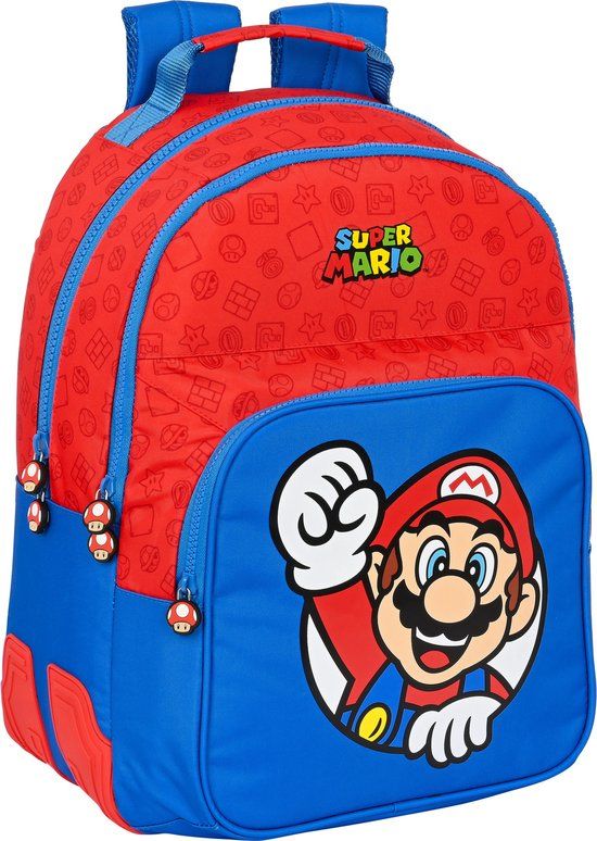 Super Mario Rugzak Here We Go! - 42 x 32 x 15 cm - Polyester - Multi