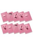 Pigna, Maxi Monocromo Pink notitieboek, A4, binnenpapier 100 g/m², 72 pagina's + schutblad, binnenkant 4M, ruitjes 4 mm, diverse onderwerpen, verpakking van 10