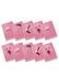 Pigna, Maxi Monocromo Pink notitieboek, A4, binnenpapier 100 g/m², 72 pagina's + schutblad, binnenkant 4M, ruitjes 4 mm, diverse onderwerpen, verpakking van 10
