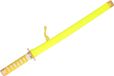 Atosa Ninja vechters zwaard - verkleed wapen - geel - 65 cm