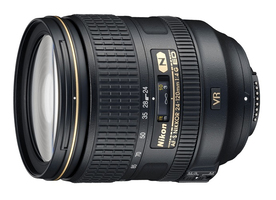 Nikon AF-S NIKKOR 24-120mm f/4G ED VR Lens - Black