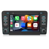 Skoda autoradio 8'' avec Carplay, GPS, Android 14, 2+64G mémoire, DAB+, Bluetooth, WiFi et commande au volant (SWC)