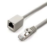 1aTTack.de CAT7 Cat.7 verlengadapter - 5m - Ethernetkabel LAN-kabel netwerkkabel 10 Gb/s onbewerkte kabel met (RJ45) Cat6a stekker 1 stuk - Grijs