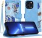 Techsuit FlipCraft Book Wallet Case hoesje met koord voor Apple iPhone 13 Pro Max - Vibrant Blue