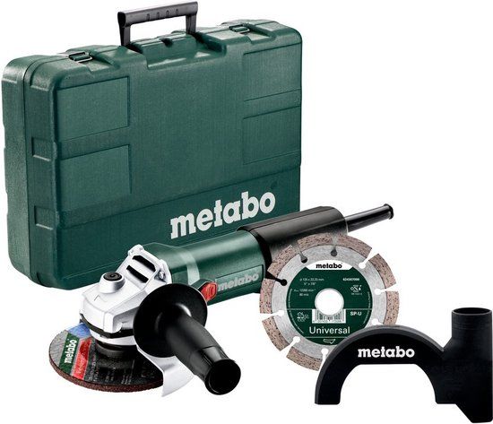 Metabo WEV 850-125 Set Haakse Slijper 125mm 850W