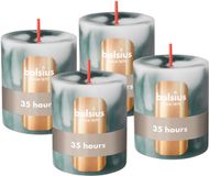 Bolsius Stompkaars - Marmer - Groen - 4 stuks - 8 cm