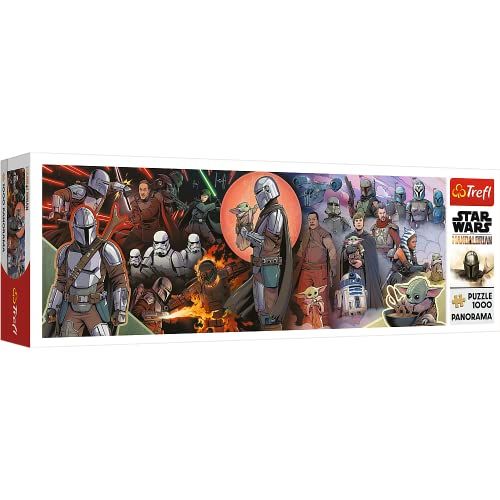 Trefl - Star Wars Mandalorian, De Avonturen Van De Mandalorian Panoramische Puzzel 1000 Elementen