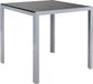 Merkloos / Sans marque Aluminium en hout composiet (WPC) campingtafel, 75x75 cm, donkergrijs, antislip, weerbestendig