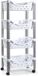 PlasticForte Trolley - keukentrolley op wieltjes - 4-laags - wit - kunststof - 40 x 88 cm
