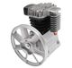 Tête de compresseur 3 CV - 250 litres/minute, 8 bar - 2 cylindres, compresseur à piston lubrifié à l'huile - 960 tr/min, NPT 1/2 - Argent