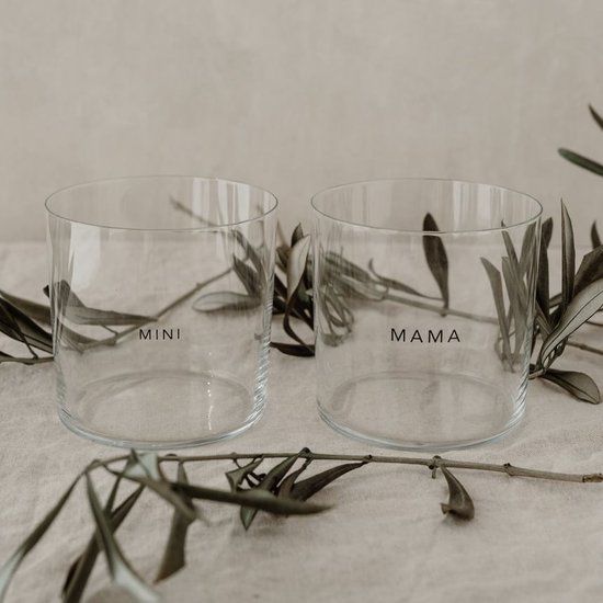 Eulenschnitt Drinkglas - Set van 2 - Mama & Mini - 0.25 l - Transparant