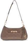GUESS Carmella Hobo Taupe Logo Schoudertas