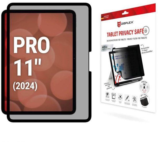 Displex Privacy Screenprotector voor de Apple iPad Pro 11 (2025) M5 / (2024) M4