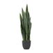 Worth Tuin 3ft Kunstmatige Slangenplant Nep Sansevieria Binnen Buiten, 28 dikke bladeren Levensechte Faux Zijde Plant, Home Decor Schoonmoeder Tong Plant 35 inch, Zwarte Pot & 20g Droog Mos