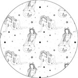 Bonateks Ronde digitaal bedrukte muismat, antislip onderkant, voor kantoor en thuis, diameter: 22 cm