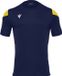 Macron Polis Shirt Korte Mouw Heren - Marine / Geel