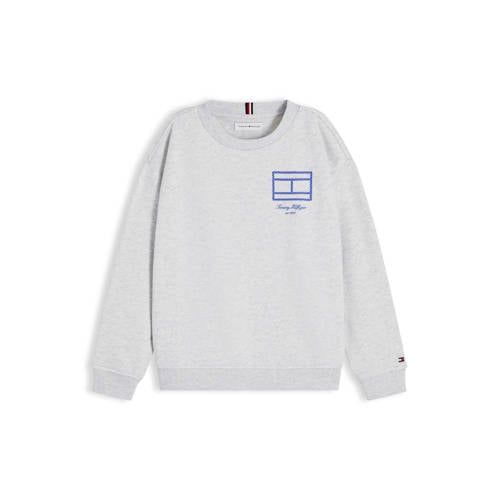 Tommy Hilfiger sweater met print - lichtgrijs