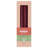 Bolsius Essentials Gladde spitse kaarsen - rood - metallic - 24,5 cm - 32 stuks - decoratieve kaarsen - zonder palmolie