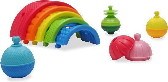 Lalaboom Regenboog en educatieve kralen (13 st)