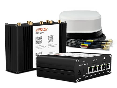 SELFSAT MWR 5550 5G Cat 20 WLAN-router tot 3,3 Gbps incl. SATCO 5G antenne wit