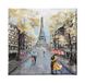 Homemania Eiffeltoren en landschappen voor woonkamer, slaapkamer, meerkleurig, 60 x 3 x 60 cm, HM20KNV60 x 60 – 142, polyester, hout