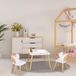 Merkloos HOME DECO Unicorn Kindertafel met 2 stoelen