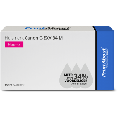 PrintAbout Huismerk Canon C-EXV 34 M Toner Magenta