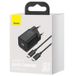 Baseus Chargeur avec câble 1C Noir - Power Delivery PD3.0 + QuickCharge QC3.0