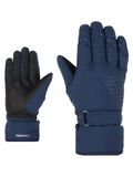 Ziener KISAR Skihandschoenen voor dames, wintersport, waterdicht, PFC-vrij, donkerblauw, 6,5