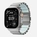Nomad Stratos Horlogeband Natural Hardware 45/46/49mm – Titanium Hardware van Klasse 4 – Krasbestendige DLC-Coating – Compatibel met Apple Watch Ultra 1-3, Series 1-11, en SE - Blauw