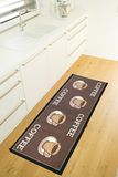 andiamo Keukenloper design laagpolige loper van 100% polyamide wasbaar -Coffee 67 x 180 cm tapijt