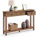 Songmics Table console - Bois - 3 tiroirs et étagère inférieure - Table de couloir - Brun miel