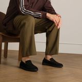 Manfield - Heren - Zwarte suède loafers - Maat 47