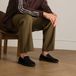 Manfield - Heren - Zwarte suède loafers - Maat 47