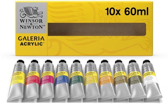 Winsor & Newton Galeria Acrylic Colours Set - 10 x 60ml
