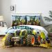 TRANKIELO® - Ensemble de literie 200x200 cm – Microfibre – Design 3D adapté aux enfants – Incluant 2 taies d'oreiller 65x65 cm